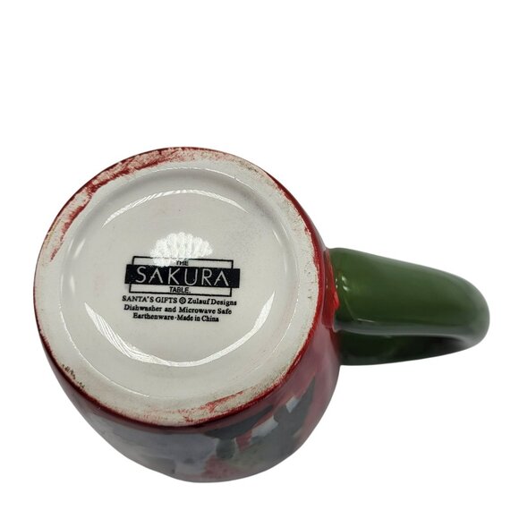 Zulauf Designs The Sakura Table Snowman Santa's Coffee Mug Christmas 14 oz - Picture 6 of 11
